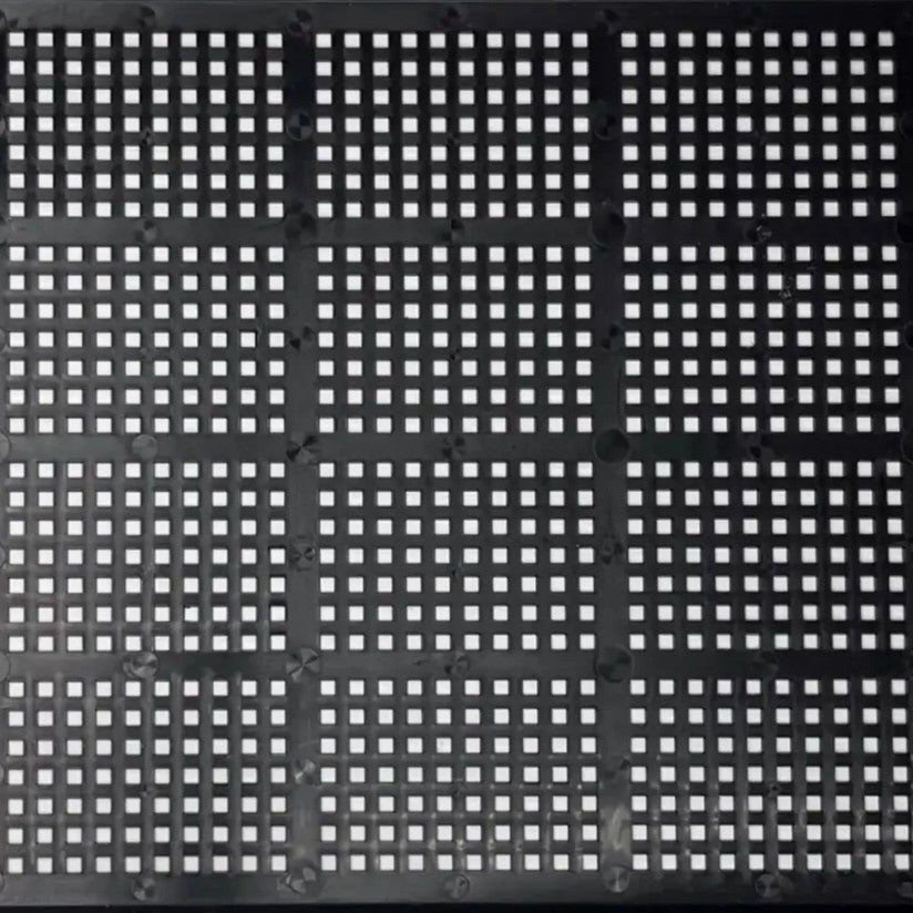 30mm Flat Black Plastic Reusable Seed-/ Microgreen Tray with MESH Holes