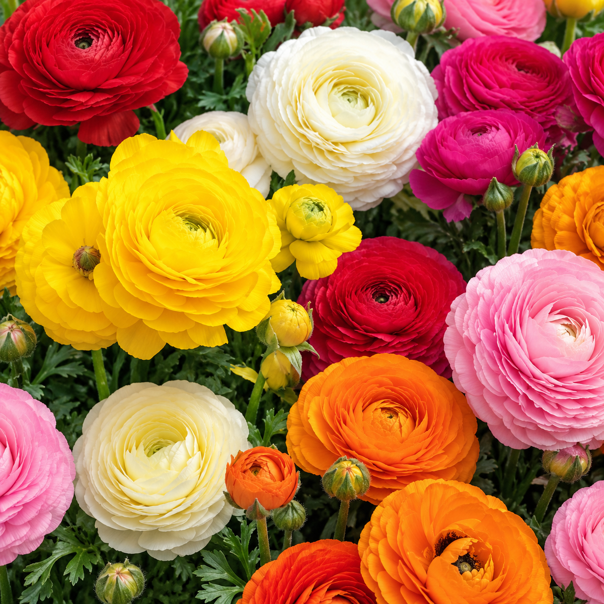 Ranunculus Mache Mix