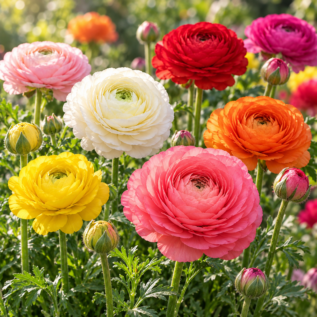 Ranunculus Mache Mix